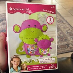 American Girl Sew & Stuff Kit - Pink and Green Monkeys